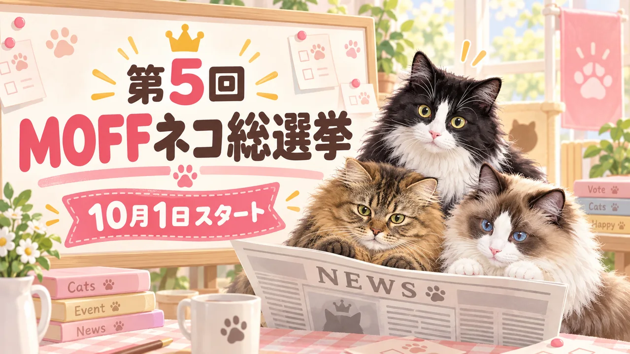 第5回MOFFネコ総選挙2026は10月1日開始|投票方法・期間・応援グッズ